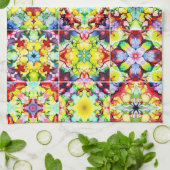 タイル地中海の、アルコールインクタイル、マジョリカ キッチンタオル (折り畳み)