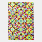 タイル地中海の、アルコールインクタイル、マジョリカ キッチンタオル (縦)