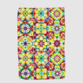 タイル地中海の、アルコールインクタイル、マジョリカ ゴルフタオル (正面)