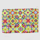 タイル地中海の、アルコールインクタイル、マジョリカ ゴルフタオル (横)