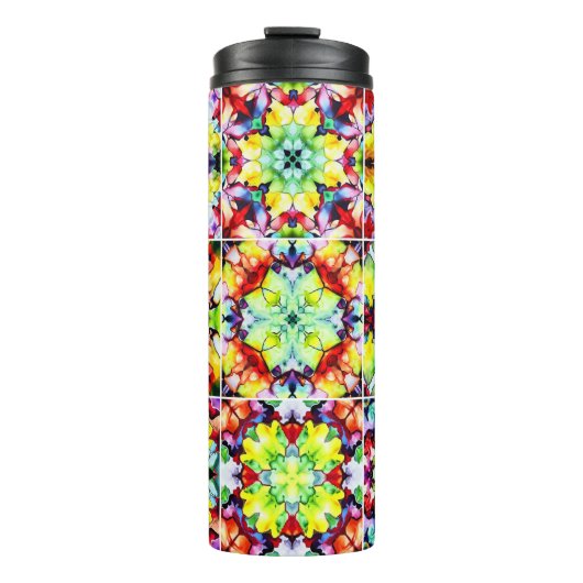 タイル地中海の、アルコールインクタイル、マジョリカ タンブラー (正面)