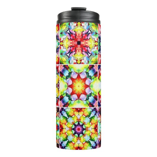 タイル地中海の、アルコールインクタイル、マジョリカ タンブラー (正面)