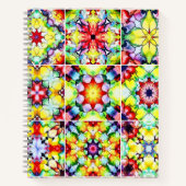 タイル地中海の、アルコールインクタイル、マジョリカ ノートブック (正面)