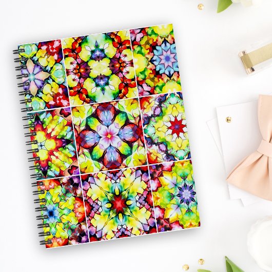 タイル地中海の、アルコールインクタイル、マジョリカ ノートブック