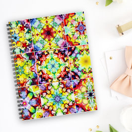 タイル地中海の、アルコールインクタイル、マジョリカ ノートブック