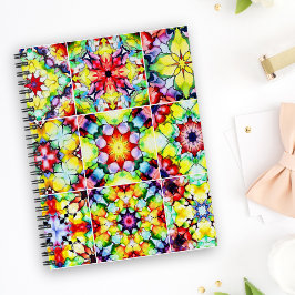 タイル地中海の、アルコールインクタイル、マジョリカ ノートブック