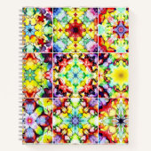 タイル地中海の、アルコールインクタイル、マジョリカ ノートブック (正面)