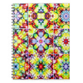 タイル地中海の、アルコールインクタイル、マジョリカ ノートブック (正面)
