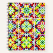 タイル地中海の、アルコールインクタイル、マジョリカ ノートブック (正面)