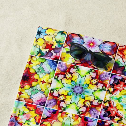 タイル地中海の、アルコールインクタイル、マジョリカ ビーチタオル (インサイチュ)