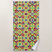 タイル地中海の、アルコールインクタイル、マジョリカ ビーチタオル (正面)