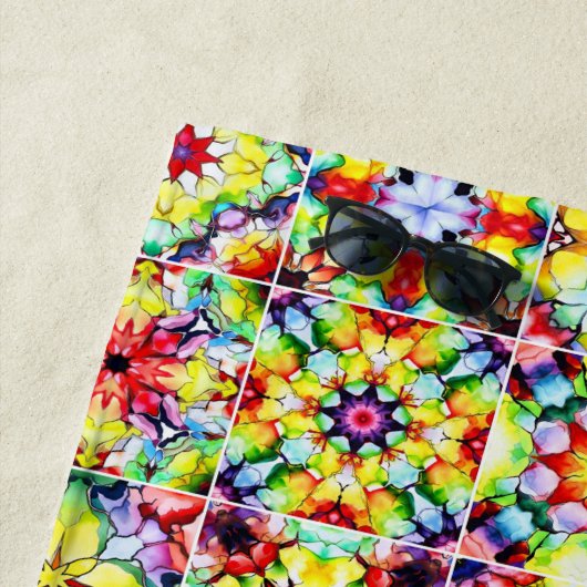 タイル地中海の、アルコールインクタイル、マジョリカ ビーチタオル (インサイチュ)