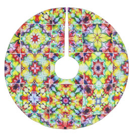 タイル地中海の、アルコールインクタイル、マジョリカ ブラッシュドポリエステルツリースカート