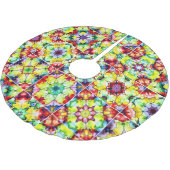 タイル地中海の、アルコールインクタイル、マジョリカ ブラッシュドポリエステルツリースカート (アングル)