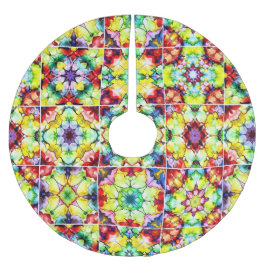 タイル地中海の、アルコールインクタイル、マジョリカ ブラッシュドポリエステルツリースカート