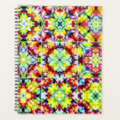 タイル地中海の、アルコールインクタイル、マジョリカ プランナー手帳 (正面)