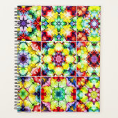 タイル地中海の、アルコールインクタイル、マジョリカ プランナー手帳 (正面)