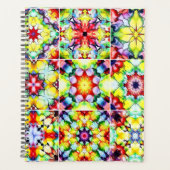 タイル地中海の、アルコールインクタイル、マジョリカ プランナー手帳 (正面)