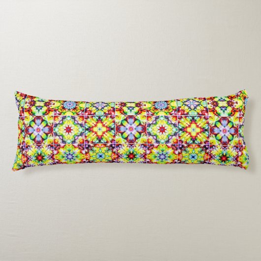 タイル地中海の、アルコールインクタイル、マジョリカ ボディピロー (正面)