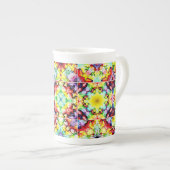 タイル地中海の、アルコールインクタイル、マジョリカ ボーンチャイナマグカップ (正面右)