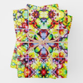 タイル地中海の、アルコールインクタイル、マジョリカ ラッピングペーパーシート (インサイチュ)