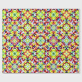 タイル地中海の、アルコールインクタイル、マジョリカ ラッピングペーパー (フラット)