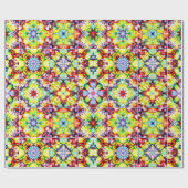 タイル地中海の、アルコールインクタイル、マジョリカ ラッピングペーパー (フラット)