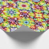 タイル地中海の、アルコールインクタイル、マジョリカ ラッピングペーパー (角)