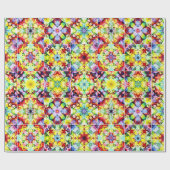 タイル地中海の、アルコールインクタイル、マジョリカ ラッピングペーパー (フラット)