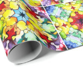 タイル地中海の、アルコールインクタイル、マジョリカ ラッピングペーパー (ロールコーナー)