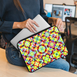 タイル地中海の、アルコールインクタイル、マジョリカ ラップトップスリーブ