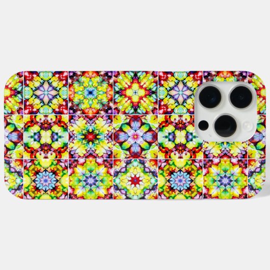 タイル地中海の、アルコールインクタイル、マジョリカ Case-Mate iPhoneケース (裏面 (横))