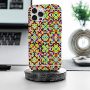 タイル地中海の、アルコールインクタイル、マジョリカ iPhone 15 PRO MAXケース