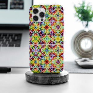 タイル地中海の、アルコールインクタイル、マジョリカ iPhone 15 PRO MAXケース