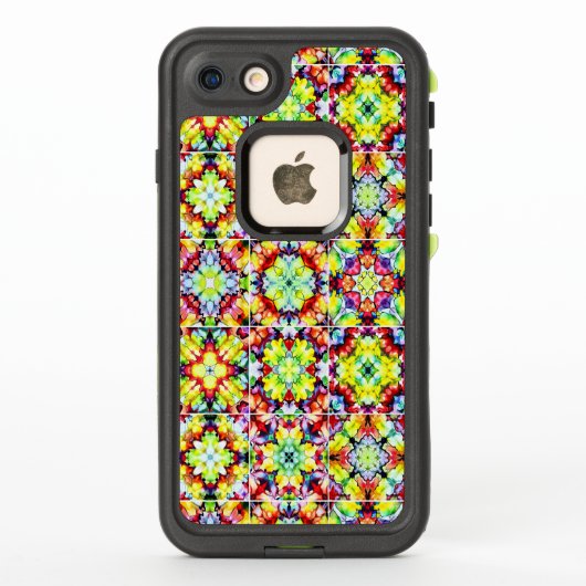 タイル地中海の、アルコールインクタイル、マジョリカ LifeProof iPhoneケース (裏面)