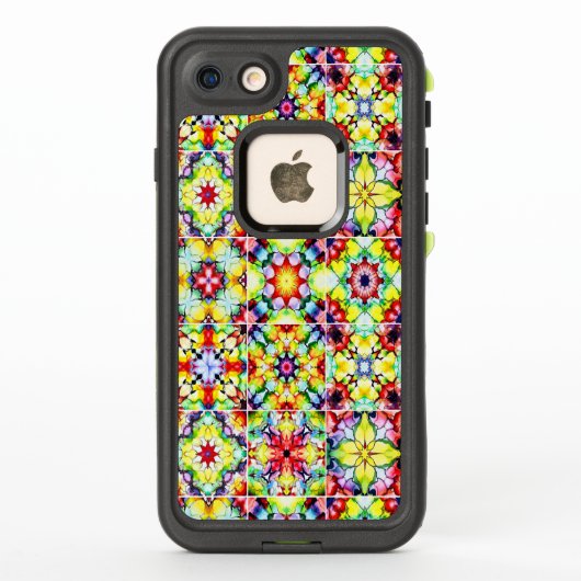 タイル地中海の、アルコールインクタイル、マジョリカ LifeProof iPhoneケース (裏面)