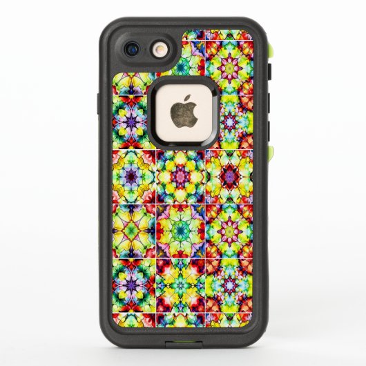 タイル地中海の、アルコールインクタイル、マジョリカ LifeProof iPhoneケース (裏面)