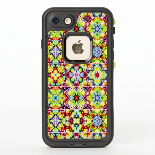 タイル地中海の、アルコールインクタイル、マジョリカ LifeProof iPhoneケース (裏面)