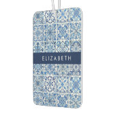 タイル地中海の，ポルトガル語，アズレジョ，あなたの名前 カーエアーフレッシュナー (左)