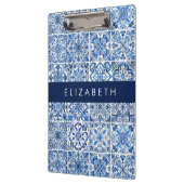 タイル地中海の，ポルトガル語，アズレジョ，あなたの名前 クリップボード (左)