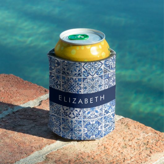 タイル地中海の，ポルトガル語，アズレジョ，あなたの名前 缶クーラー (インサイチュ プール)
