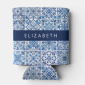 タイル地中海の，ポルトガル語，アズレジョ，あなたの名前 缶クーラー (裏面)