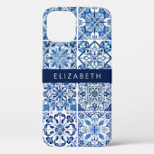 タイル地中海の，ポルトガル語，アズレジョ，あなたの名前 Case-Mate iPhoneケース (裏面)