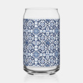 タイル地中海の、ポルトガル語、アズレジョ、マジョリカ ガラス缶 (正面)