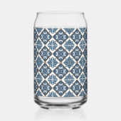 タイル地中海の、ポルトガル語、アズレジョ、マジョリカ ガラス缶 (正面)