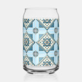 タイル地中海の、ポルトガル語、アズレジョ、マジョリカ ガラス缶 (正面)