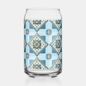 タイル地中海の、ポルトガル語、アズレジョ、マジョリカ ガラス缶 (裏面)