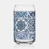 タイル地中海の、ポルトガル語、アズレジョ、マジョリカ ガラス缶 (裏面)