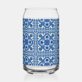 タイル地中海の、ポルトガル語、アズレジョ、マジョリカ ガラス缶 (正面)