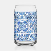 タイル地中海の、ポルトガル語、アズレジョ、マジョリカ ガラス缶 (裏面)